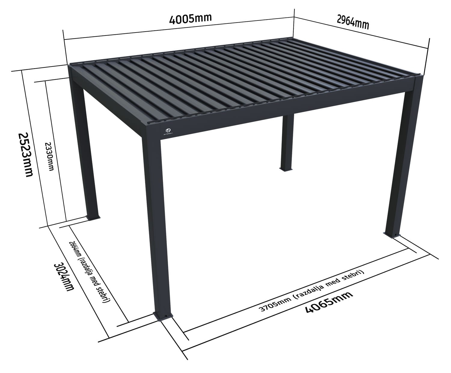 mp-pergola-bioklimatska-pergola-3x4-antracit MP pergola bioklimatska pergola 3x4m