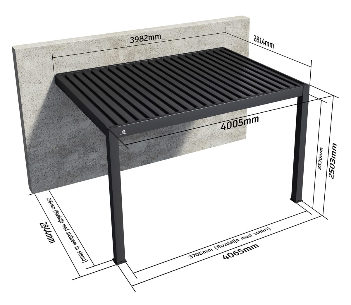 mp-pergola-bioklimatska-pergola-3x4-stenska MP pergola stenska bioklimatska pergola 3x4m